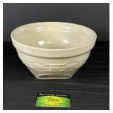 Longaberger Tilt mixing bowl, Ivory Woven Trad.