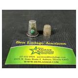 (2) Sterling Thimbles