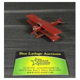 Red Vintage Tootsie Toy Airplane Made in USA
