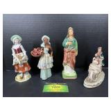 (5) Misc Figurines including St. Lucy