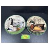 (2) 9" Duck Plates by Gibson Wilson and Wilson