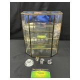 Wall Hanging Glass Display case with Swarovski