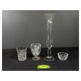(4) Crystal Glass pieces including Bleikristall &
