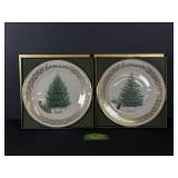 (2) Lenox 1978 & 1979 Christmas Plates Blue