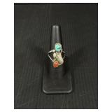Ladies Native American Sterling ring wih Turquoise
