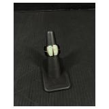 Sterling Ring with Opal and black Stone