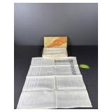 12 Handmade Napkins Circa 1890s