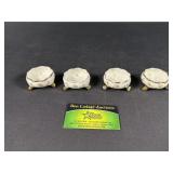 (4) Lenox Floral Footed Salt Cellars