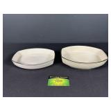 (2) Franciscan Midnight Mist Vegetable Footed Bowl