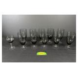(10) Fostoria Debutante Grey Iced Tea Glasses