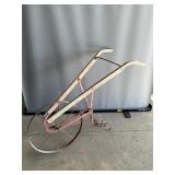 Vintage Push Plow with Metal & Wood