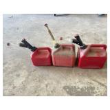 3 gasoline cans