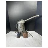 Vintage Metal Oil Cans & Funnel Set