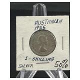 1955 Australia Shilling 50% Silver