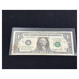 2006 One Dollar Federal Reserve Note Low Serial