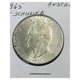 1965 Austria Silver 25 Schilling