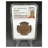 1967 Great Britiain Penny  NGC Genuine