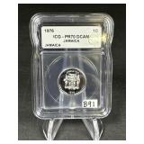 1976 Jamica One Cent ICG PR70 DCAM
