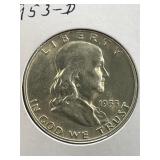 1953-D Franklin Half Dollar