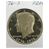 1976-S Proof Kennedy Half Dollar