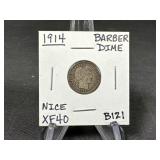 Nice 1914 Barber Dime