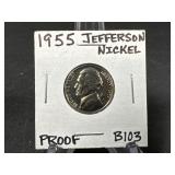 1955 Proof Jefferson Nickel