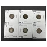 (6) Barber Dimes