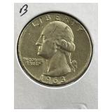 1963 Type B Washington Quarter
