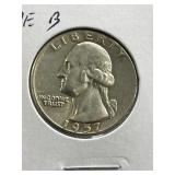 1957 Type B Washington Quarter