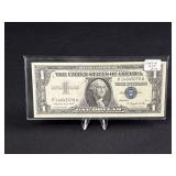 1957A Blue Seal 1 Dollar Silver Certificate
