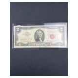 1963 Red Seal 2 Dollar Bill