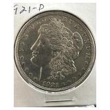 1921-D  Morgan Dollar