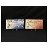 2001 Denver and Philadelphia US UNC Mint  Coin Set