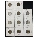 (11) Wartime Silver Nickels - 35% Silver