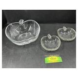 Glass Apple-Shaped Bowls