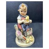 Vintage Hummel - Girl Feeding Chicks
