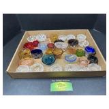 Colored Glass Salt Dip Cellars