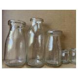 Lewis Dairy Mcjonnier Glass milk bottles & more