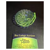 Uranium Glass Shell Dish