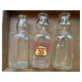 Meadow Gold Glass Milk Bottles; 9.5 "
