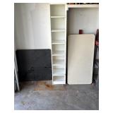 Pressboard Shelf With Card Table & 4 Foot Table