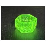 Uranium Glass Hexagonal Dish / Salt Dish
