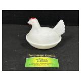 Small Milk Glass Nesting Hen