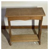 Wooden Side Table with Heart Detail