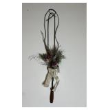 Floral Wire Rug Beater with Wood Handle