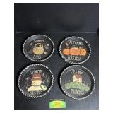 Pottery Style Seasons Decorative Plates