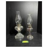 2 Glass Oil Lamps