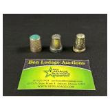 3 Thimbles with inlay