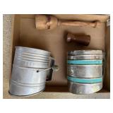 Vintage Foley flour sifter & more
