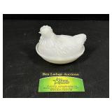 Milk Glass Nesting Hen